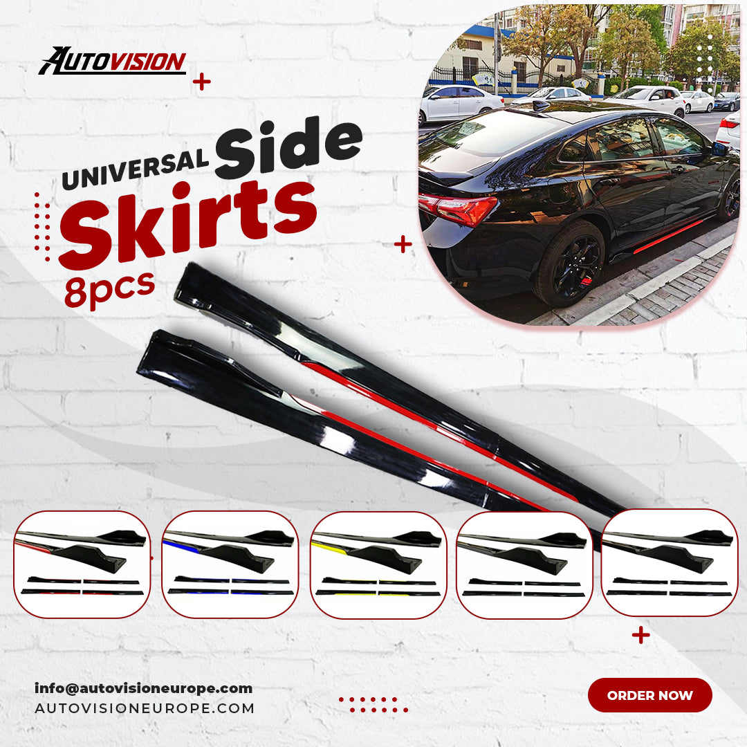 AutoVision Universal Side Skirts 8pcs All Cars Universal Model
