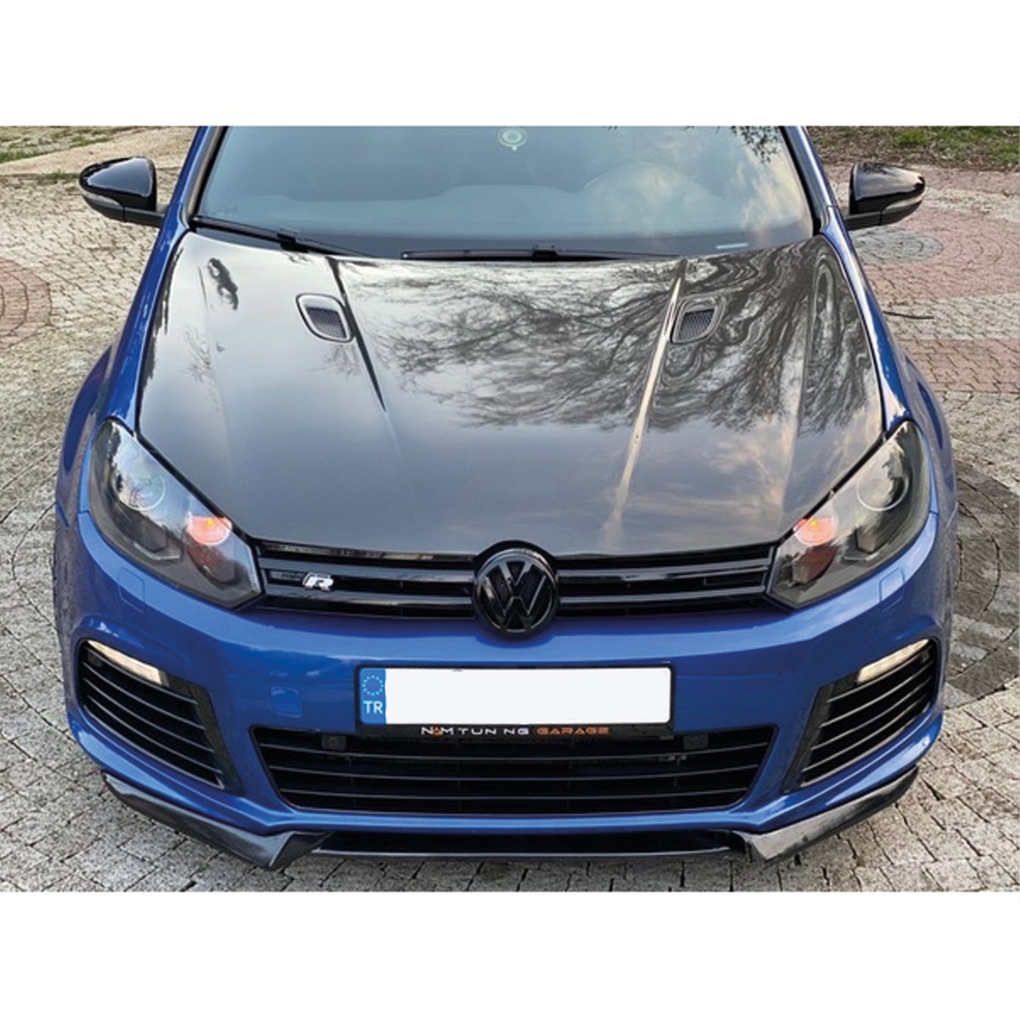 Autovision for VW Golf MK6 R 2008 2012 Front Bumper Lip Piano Black Vacuum