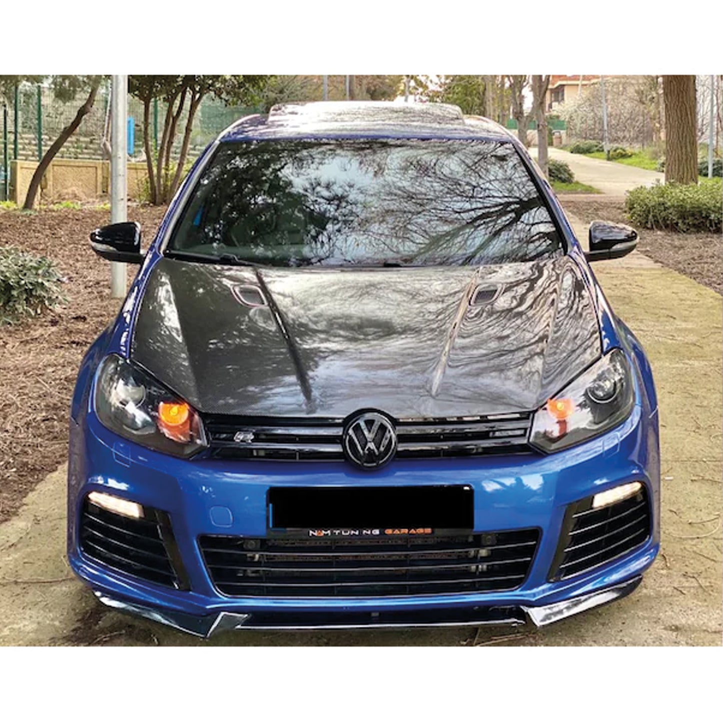 Autovision for VW Golf MK6 R 2008 2012 Front Bumper Lip Piano Black Vacuum
