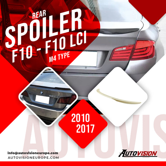 Rear Spoiler For F10 / F10 Lci M4 Type 5 Series 2010 2017 ABS Plastic