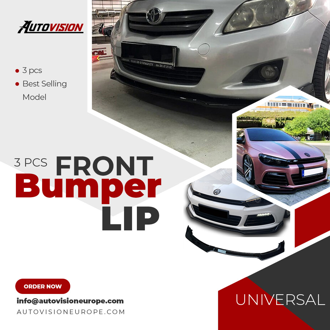 AutoVision FC Model 3Pcs Front Bumper Lip All Cars Universal Model