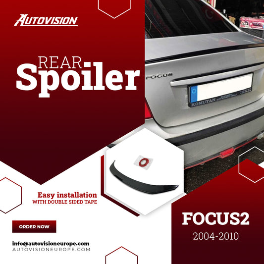 Rear Spoiler For Ford Focus 2 SD 2004 2010 ABS Hard Plastic