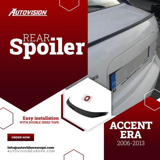 Rear Spoiler For Hyundai Accent Era 2006 2013 ABS Hard Plastic