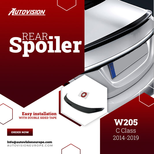 Rear Spoiler For Mercedes W205 C Class 2014 2019 ABS Hard Plastic