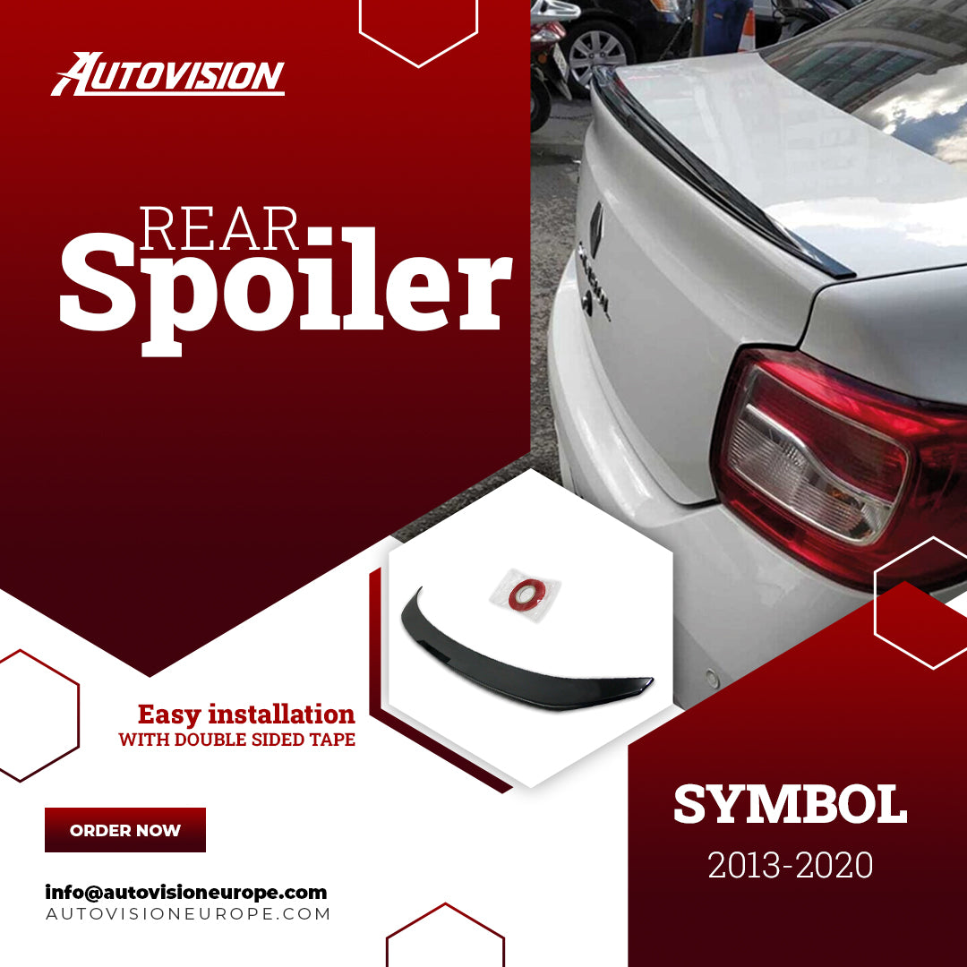 Rear Spoiler For Renault Symbol 2013 2020 ABS Hard Plastic