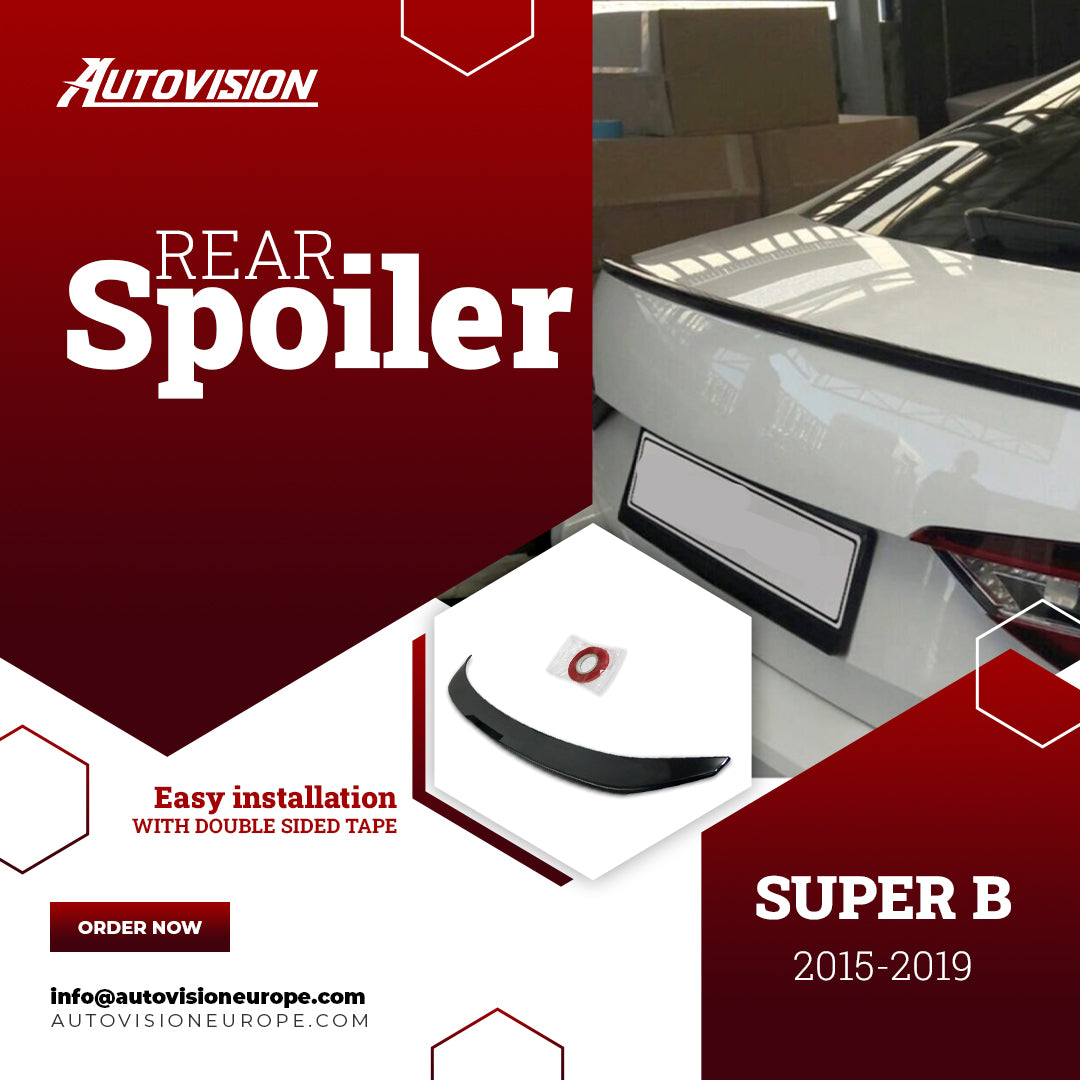 Aileron arrière pour Skoda Super B 2015 2019 en plastique dur ABS
