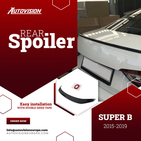 Rear Spoiler For Skoda Super B 2015 2019 ABS Hard Plastic