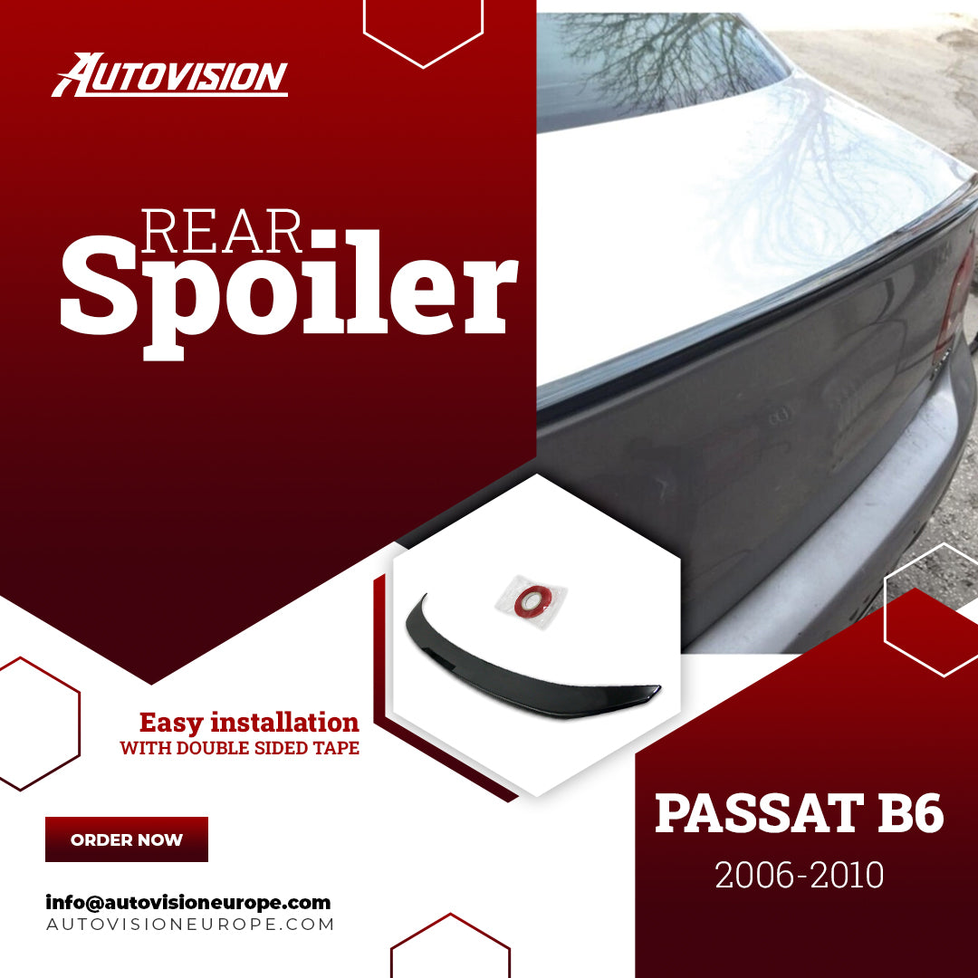 Aileron arrière pour VW Passat B6 2006 2010 en plastique dur ABS