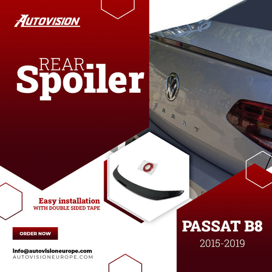 Rear Spoiler For VW Passat B8 2015 2019 ABS Hard Plastic