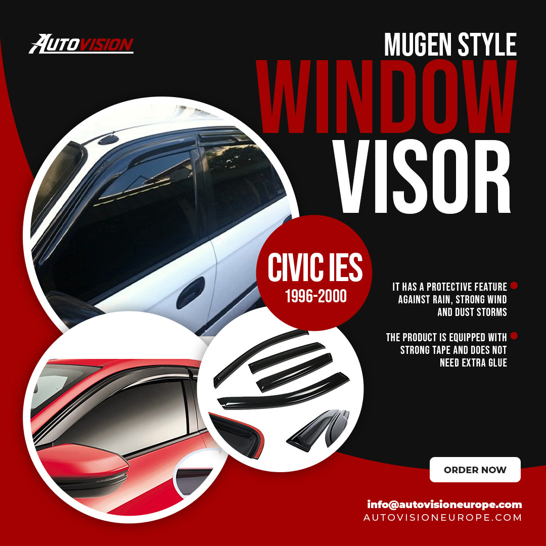 AutoVision Pare-brise pour Honda Civic ies 1996-2000 Déflecteur de vent de fenêtre Pare-pluie Pare-soleil Accessoires de pare-soleil