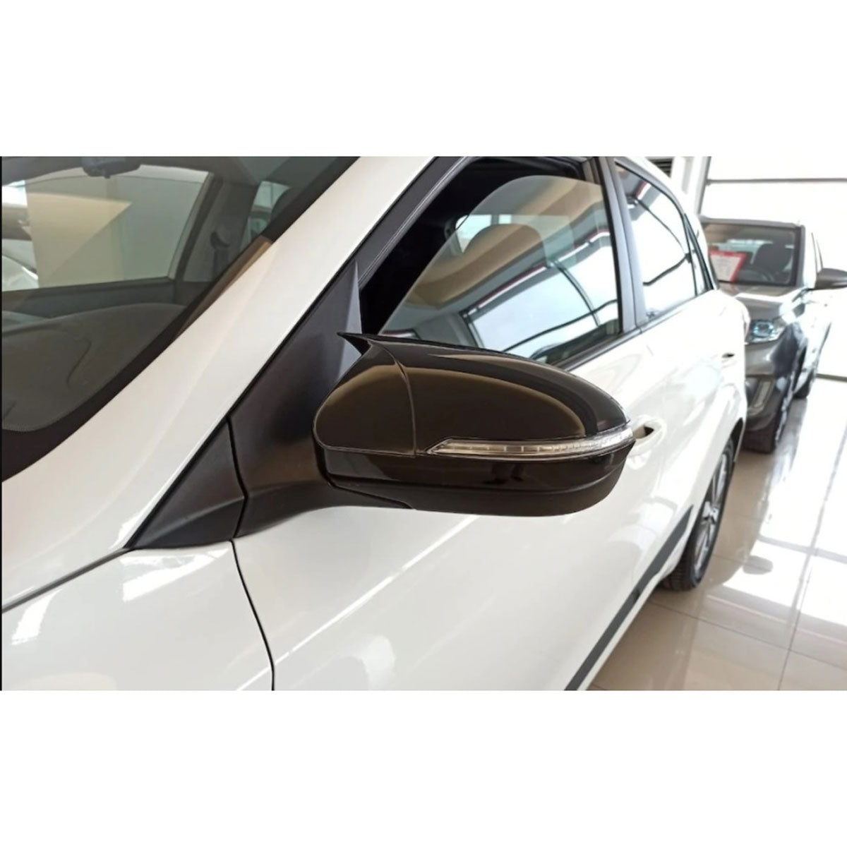 Mirror Cover For Hyundai i20 with Signal 2014-2018 Accessory Bright Black BAT MODEL