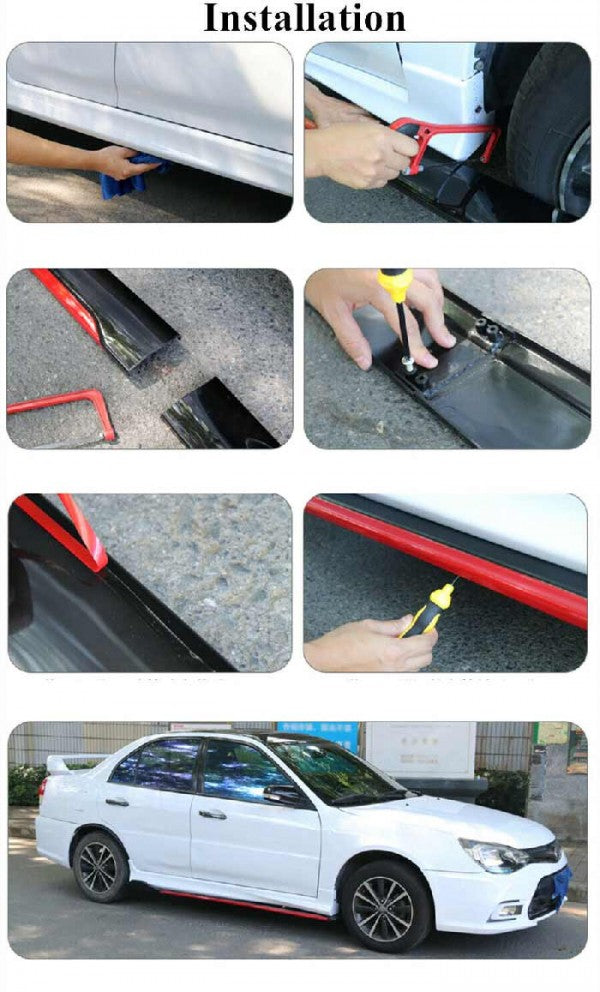AutoVision Universal Side Skirts 8pcs All Cars Universal Model