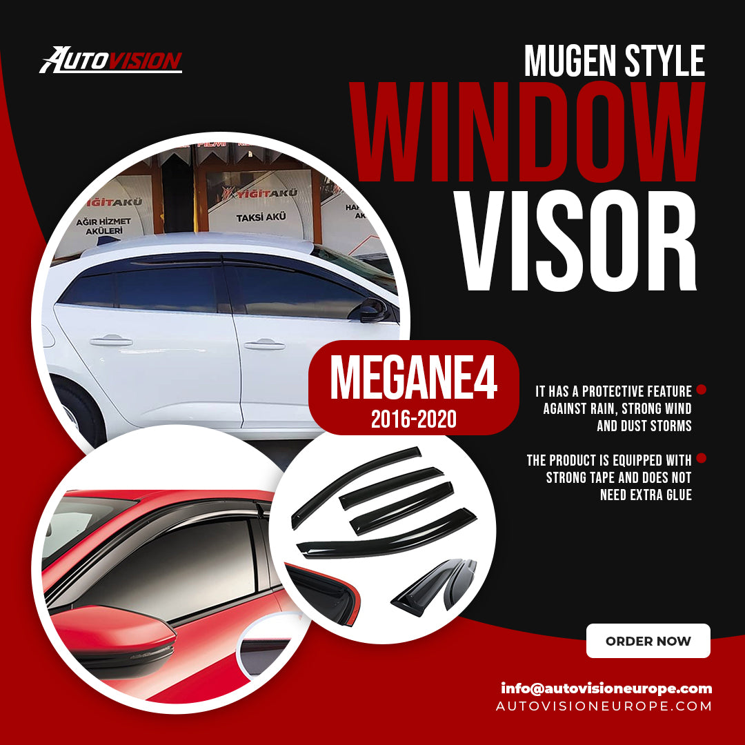 AutoVision Pare-brise pour Renault Megane 4 2016-2020 HB/SD Déflecteur de vent de fenêtre Pare-pluie Pare-soleil Accessoires