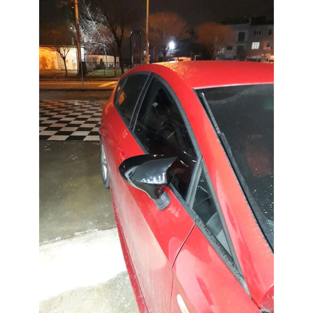 Coque de rétroviseur pour Seat Leon MK 2.5 2009 - 2012 Accessoire Noir brillant MODÈLE BAT