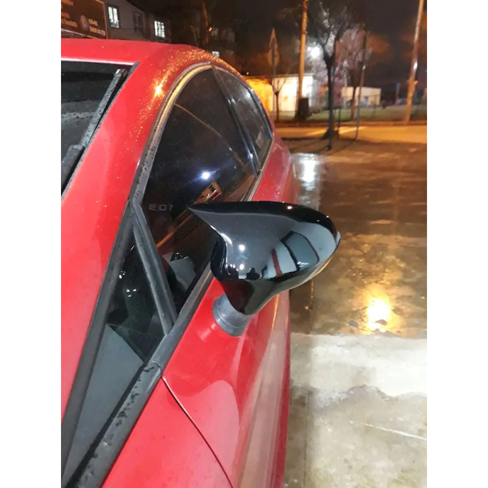 Coque de rétroviseur pour Seat Leon MK 2.5 2009 - 2012 Accessoire Noir brillant MODÈLE BAT