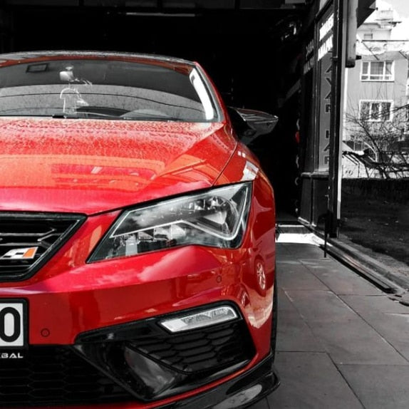Mirror Cover For Seat Leon MK 3 5F FR 2012 - 2019 Accessory Bright Black BAT MODEL