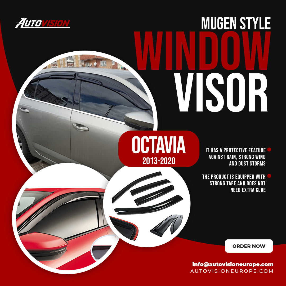 AutoVision Pare-brise pour Skoda Octavia 2013-2020 Déflecteur de vent de fenêtre Pare-pluie Pare-soleil Accessoires de pare-soleil