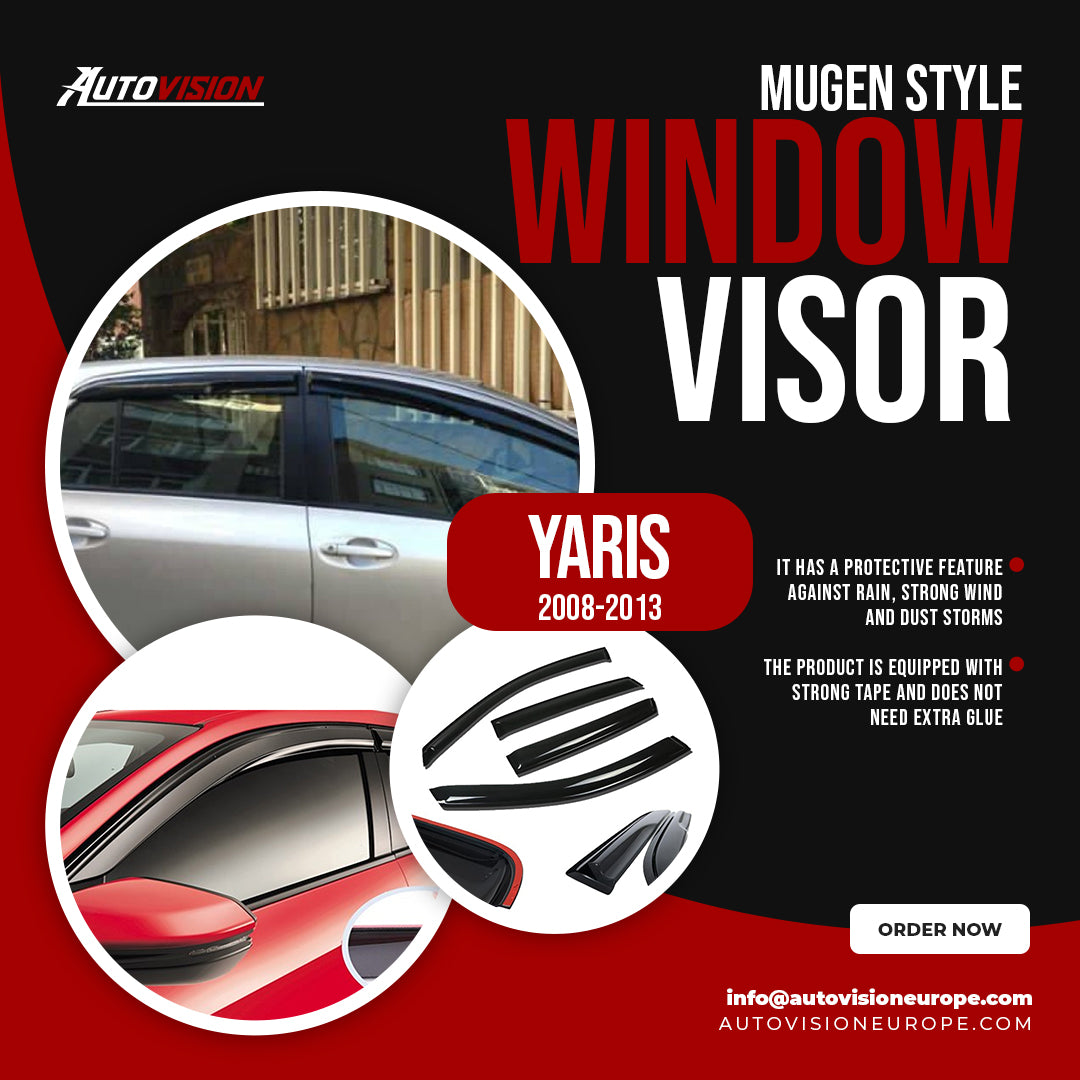 AutoVision Window Visor for Toyota Yaris 2008-2013 Window Wind Deflector Rain Guard Visor Awnings Accessories