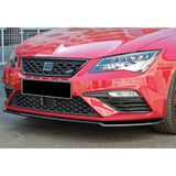 Autovision for Seat Leon MK3 Cupra FL 2017-2020 Front Bumper Lip Piano Black Vacuum