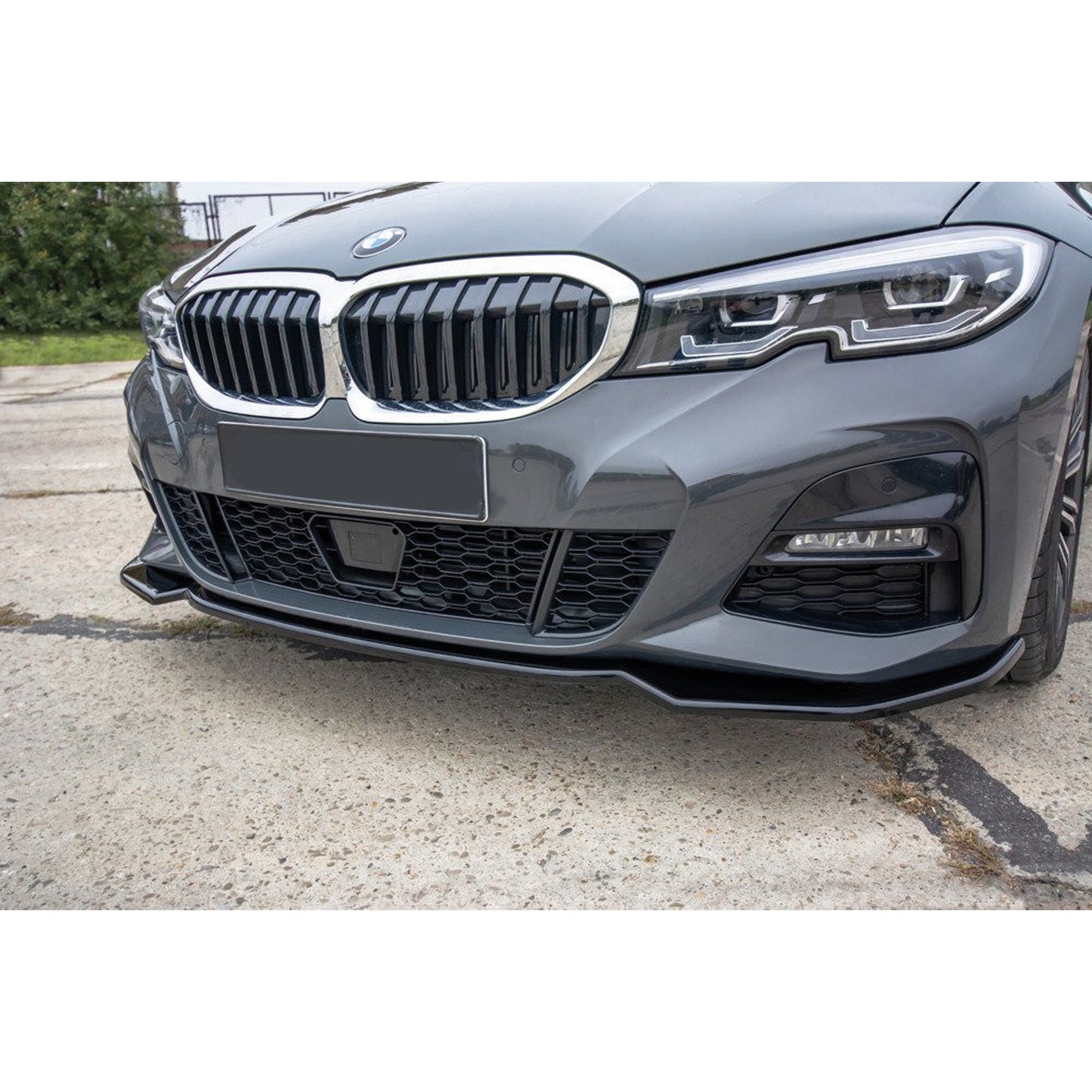 Autovision for BMW G20 2019- Front Bumper Lip Piano Black Vacuum