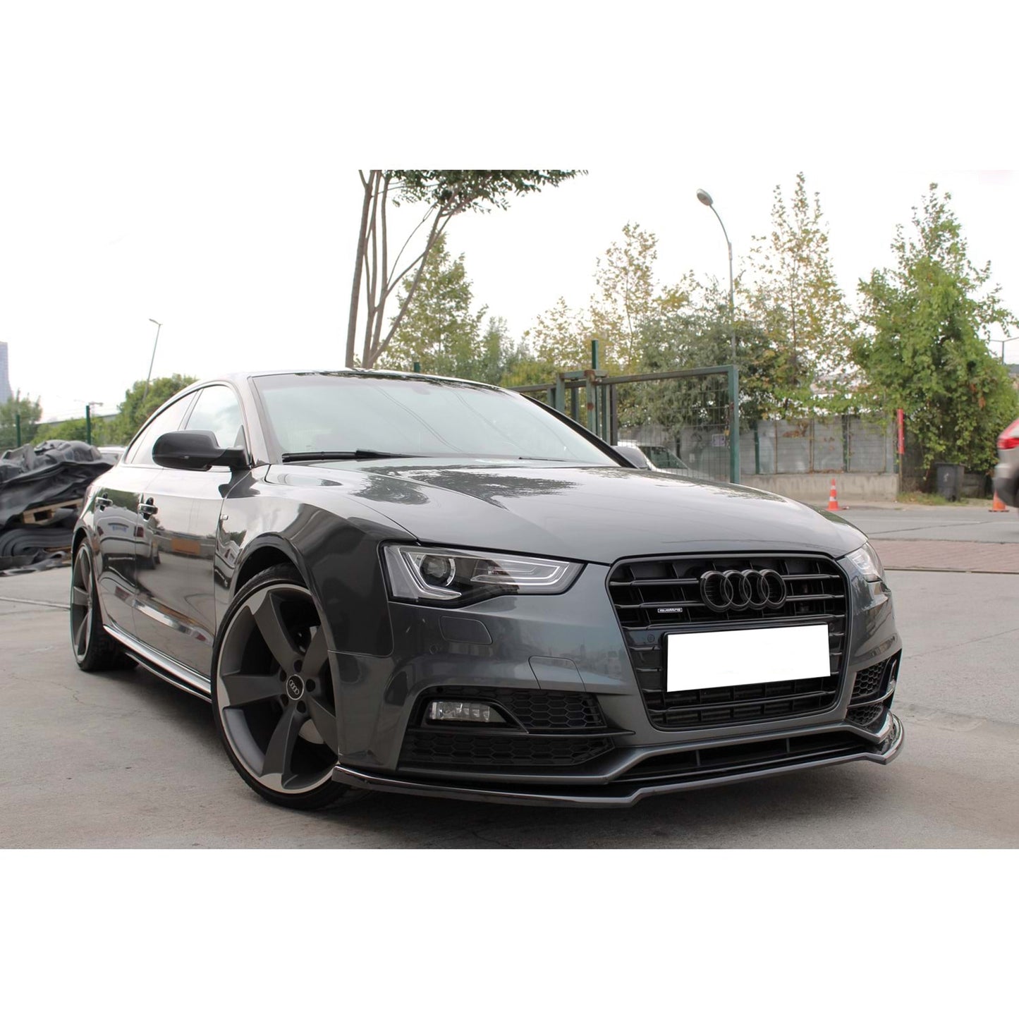 Autovision for Audi A5 B8 FL 2012-2015 Front Bumper Lip Piano Black Vacuum