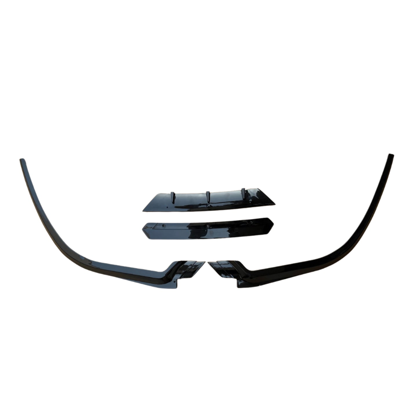 AutoVision NEW Cupra Bat-Lip 4 Pcs./Glosy Black - Front Bumper Lip All Cars Universal Model