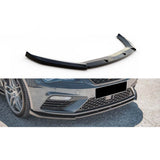 Autovision for Seat Leon MK3.5 FL 2017-2020 Front Bumper Lip Piano Black Vacuum