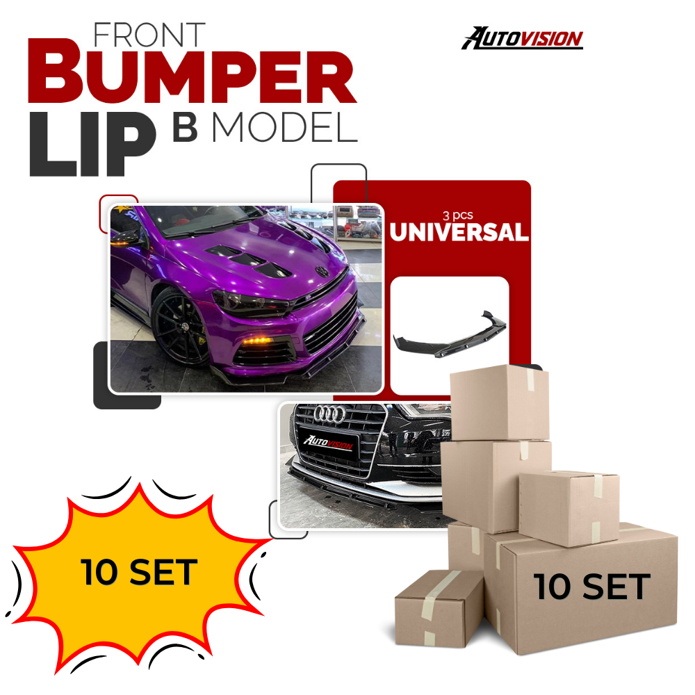 AutoVision B Model 3Pcs X 10 SET Front Bumper Lip All Cars Universal Model