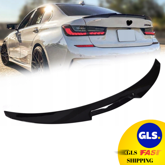 BMW 3 Series G20 M4 Style 2020 Rear Spoiler Glossy Black ABS Plastic AutoVision