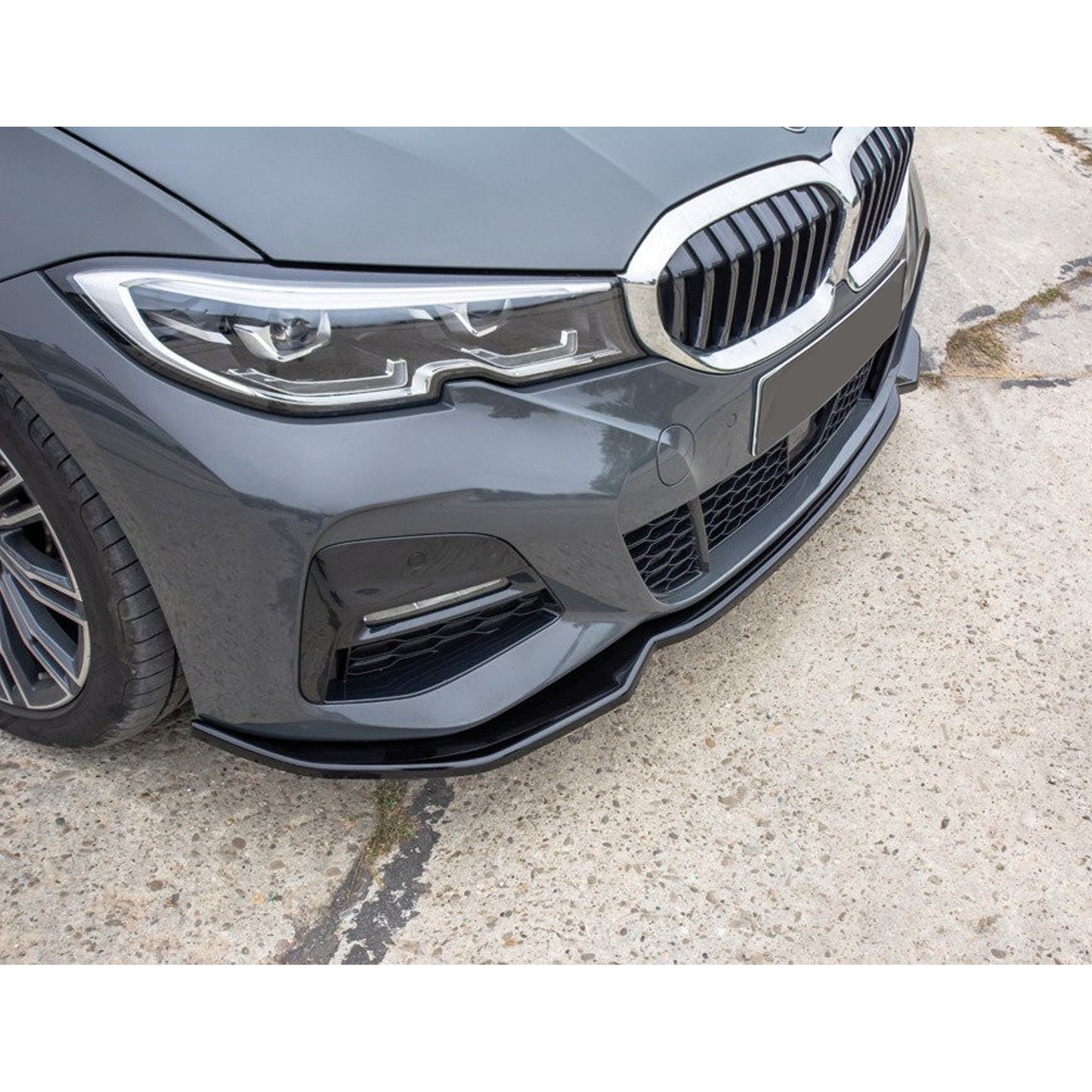 Autovision for BMW G20 2019- Front Bumper Lip Piano Black Vacuum