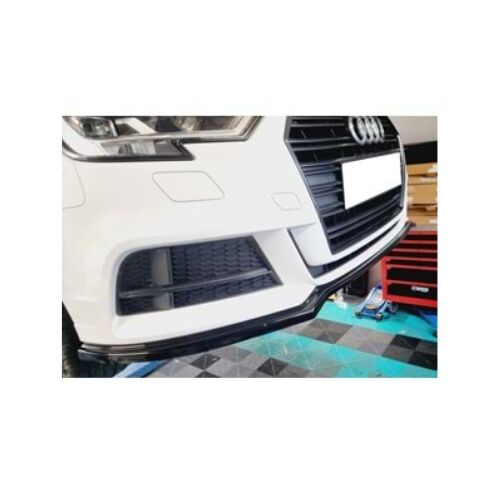 Front Bumper Lip for Audi A3 8V S3 Max 2016–2020 Glossy Black Vacuum Plastic Sporty Tuning Aerodynamics High Quality AutoVision