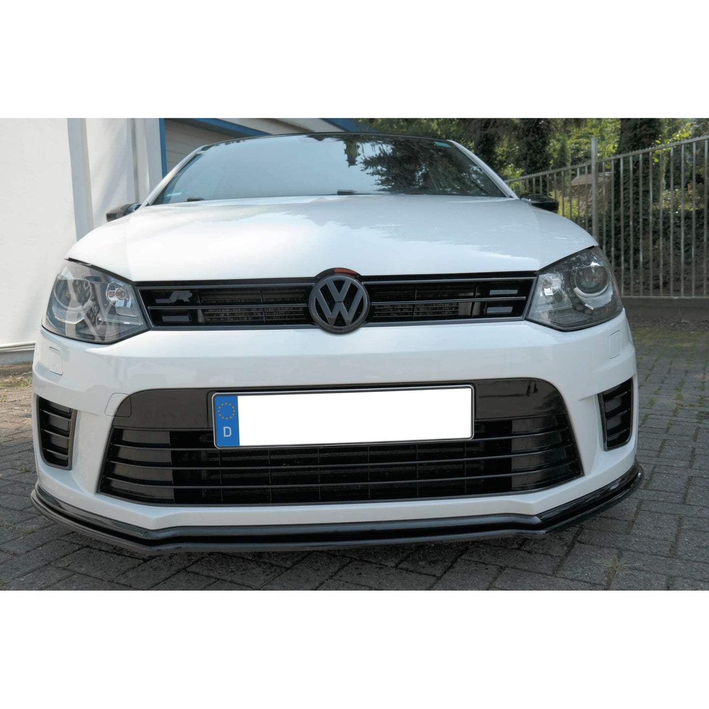 Autovision pour Polo MK5 R WRC Pare-chocs avant à lèvre Piano Black Vacuum