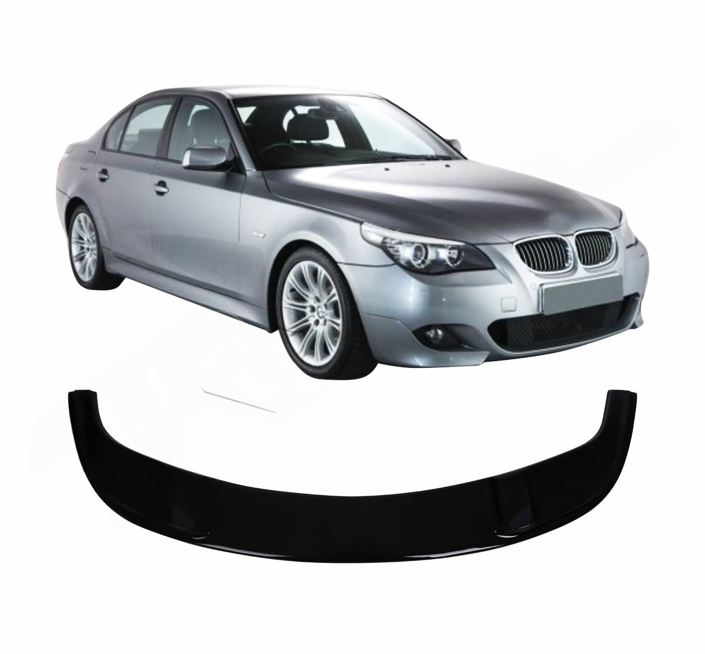 For BMW E60 M Tech Front Splitter Lip ABS Plastic Black Sport Bumper Spoiler Exterior Upgrade Without Flaps