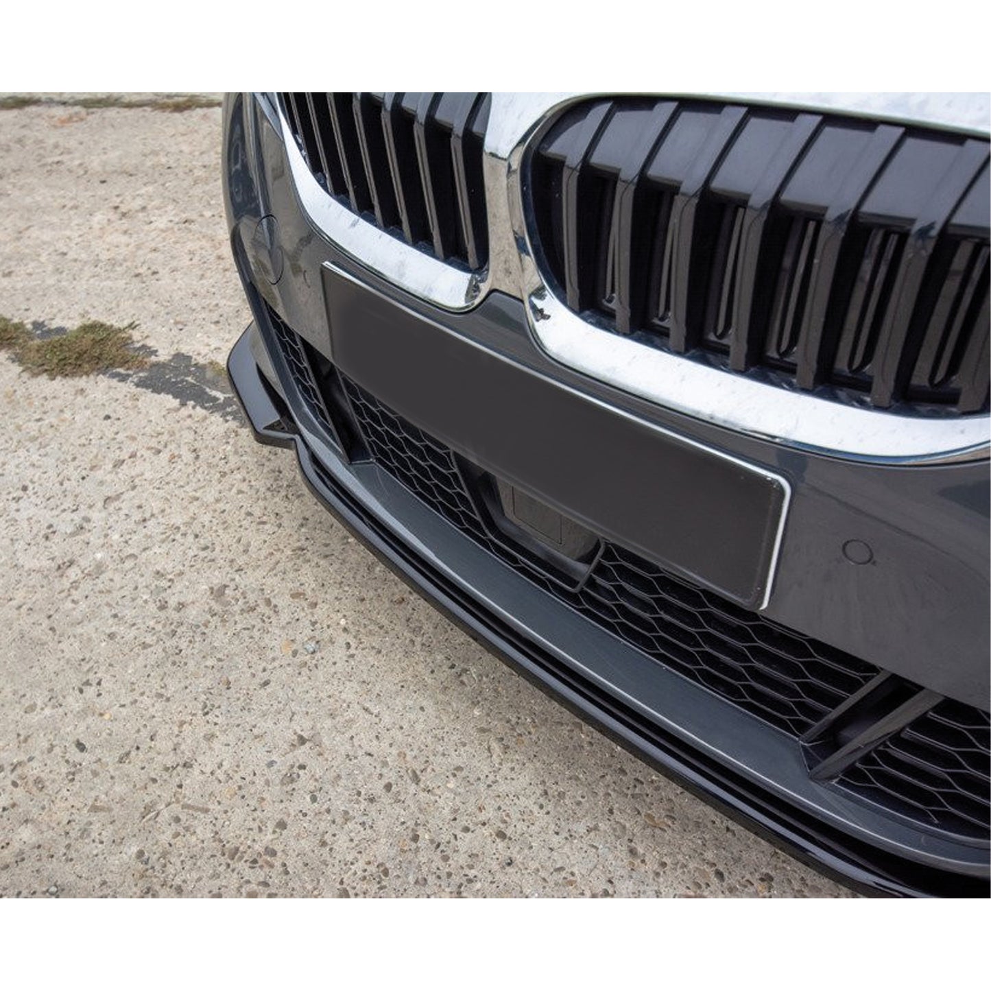 Autovision for BMW G20 2019- Front Bumper Lip Piano Black Vacuum