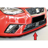 Autovision for Seat Ibiza MK5 (KJ) 2017- Front Bumper Lip Piano Black Vacuum