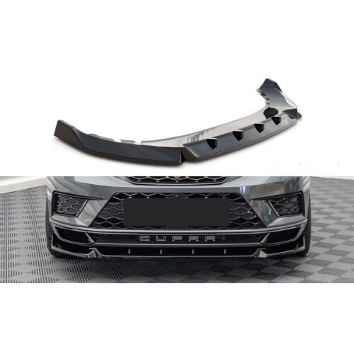Front Bumper Lip for Cupra Ateca Max V1 2021+ Glossy Black Vacuum Plastic AutoVision