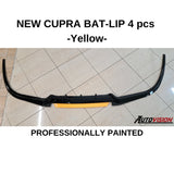 AutoVision NEW Cupra Bat-Lip 4 Pcs./Professionelly Painted - Front Bumper Lip All Cars Universal Model