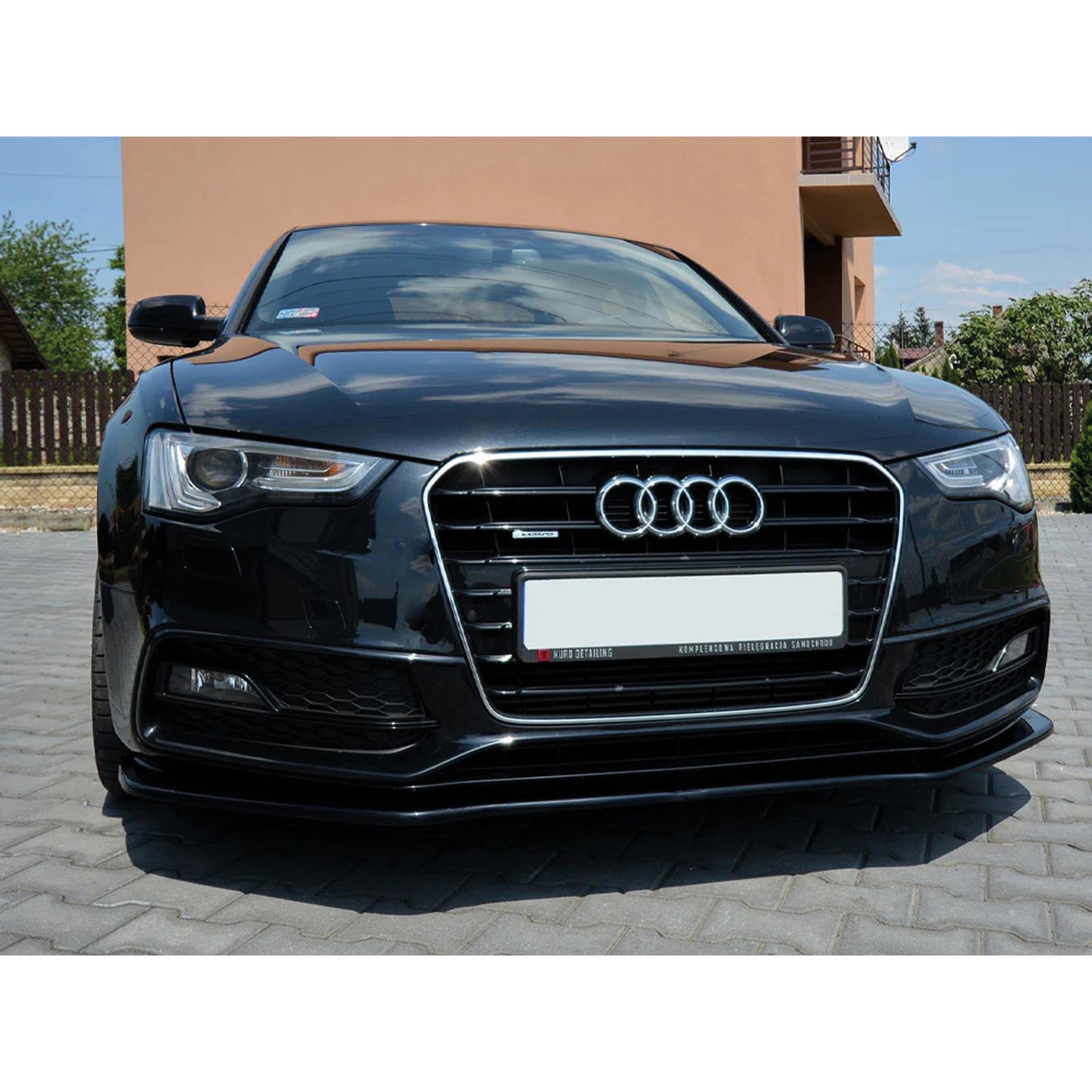 Autovision for Audi A5 B8 FL 2012-2015 Front Bumper Lip Piano Black Vacuum