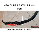 AutoVision NEW Cupra Bat-Lip 4 Pcs./Professionelly Painted - Front Bumper Lip All Cars Universal Model