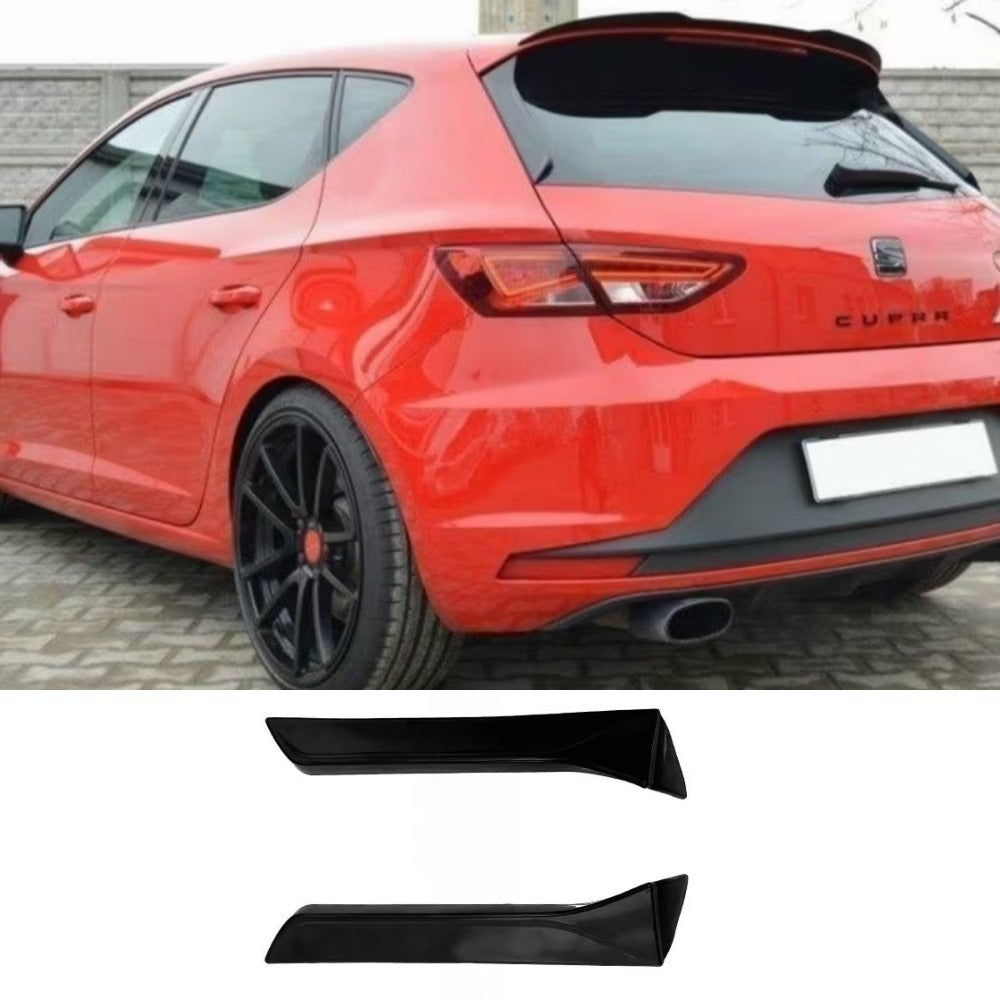 Seat Leon Side Wing (For 5 Doors Sport Car) 2013-2018 Glossy Black ABS Plastic AutoVision