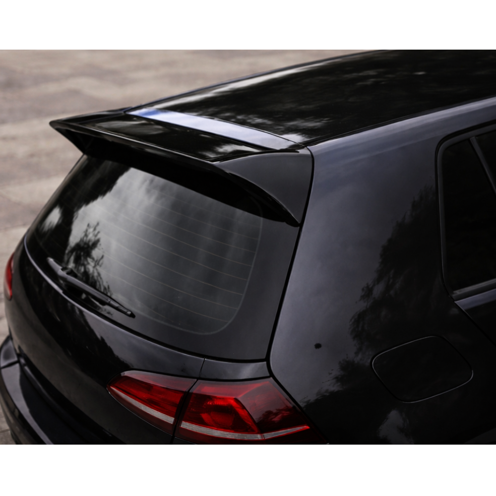 For VW Golf 7/7.5 2012-2017 Rear Spoiler Glossy Black ABS Plastic Sport Style Aerodynamic Easy Installation