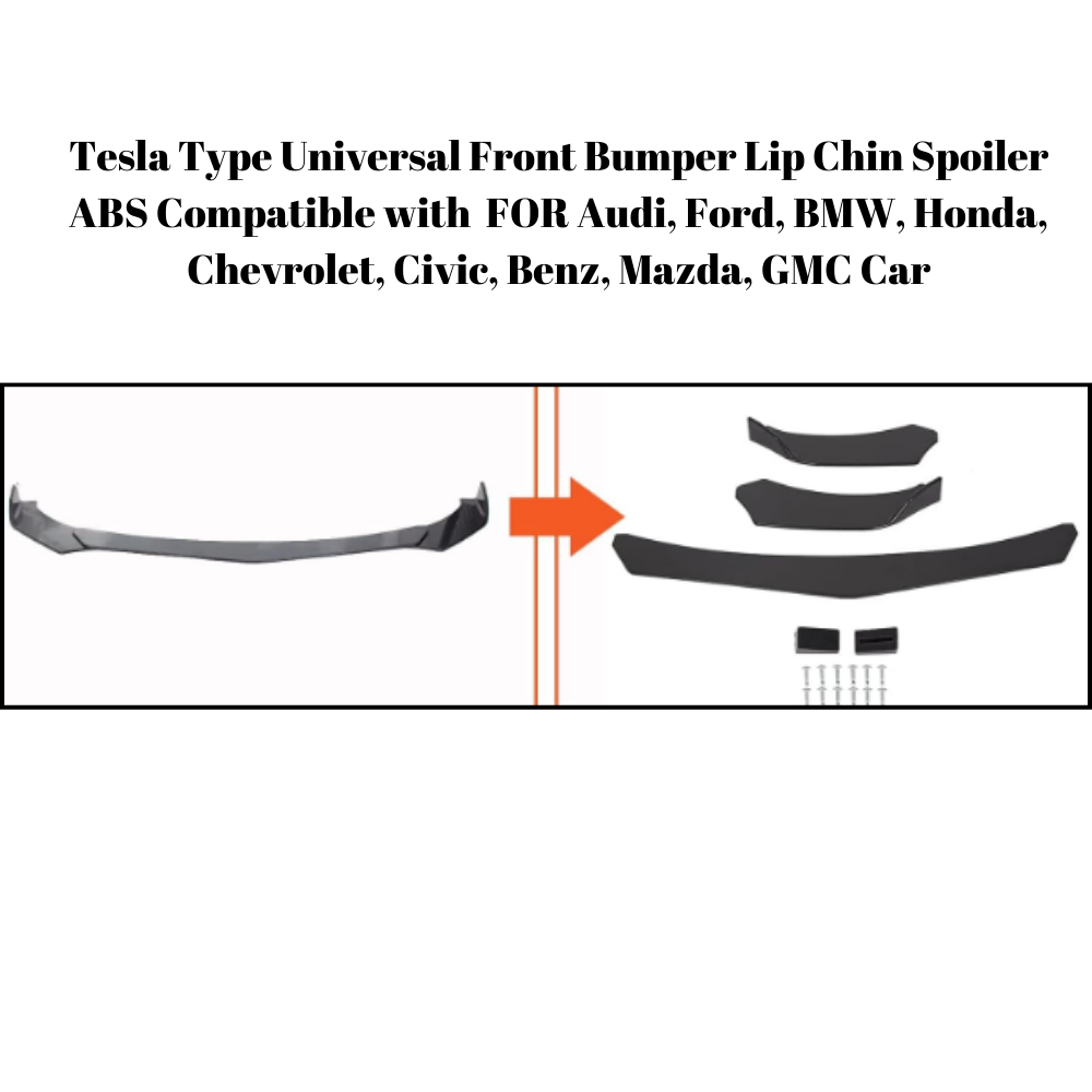 AutoVision UNIVERSAL New B TESLA-Model 3 Pcs X 10 SET Front Bumper Lip All Cars Universal Model