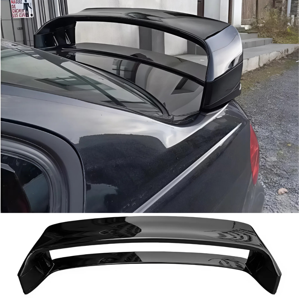 For BMW 3 Series E90 Double Layers Rear Spoiler 2005-2012 Glossy Black ABS Trunk Wing