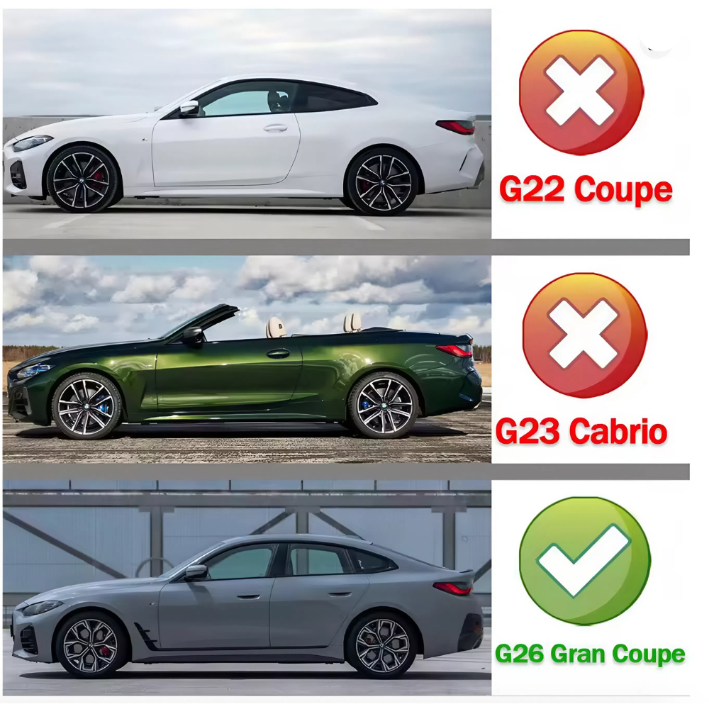 For BMW G26 M4 Style Rear Spoiler 2021-2024 430i i4 Piano Glossy Black ABS Plastic Trunk Lip Wing Aerodynamic Exterior