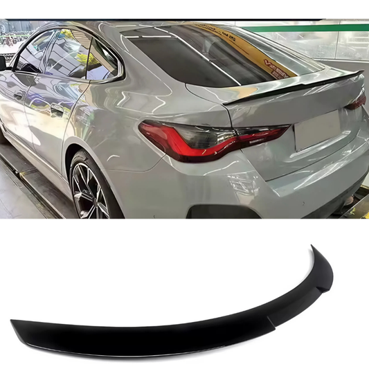 For BMW G26 M4 Style Rear Spoiler 2021-2024 430i i4 Piano Glossy Black ABS Plastic Trunk Lip Wing Aerodynamic Exterior