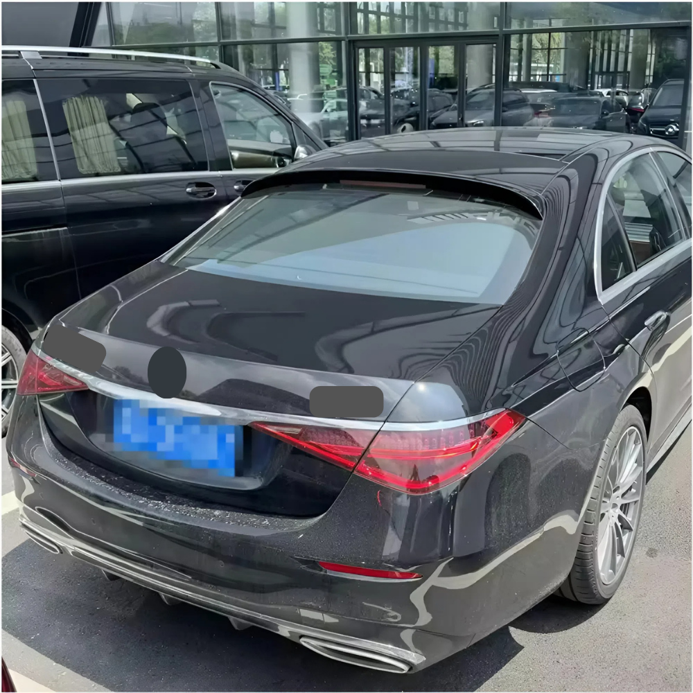 For Benz W223 S Class S350 S400 S450 S500 S480 S680 2021 - 2024 Glossy Black Car Roof Spoiler Wing ABS Plastic