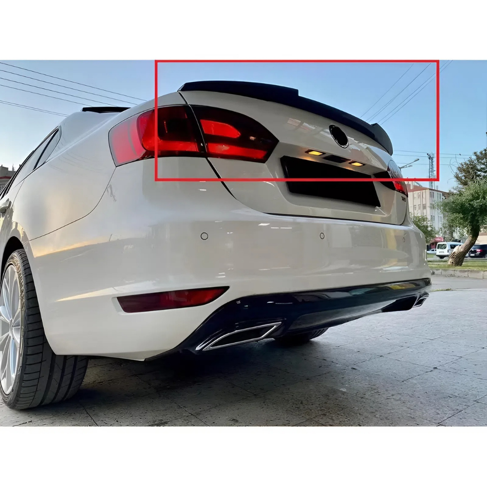 For Jetta MK6 M4 Style Rear Spoiler 2012-2018 Piano Glossy Black ABS Plastic Sport Trunk Lip Wing Exterior Accessory