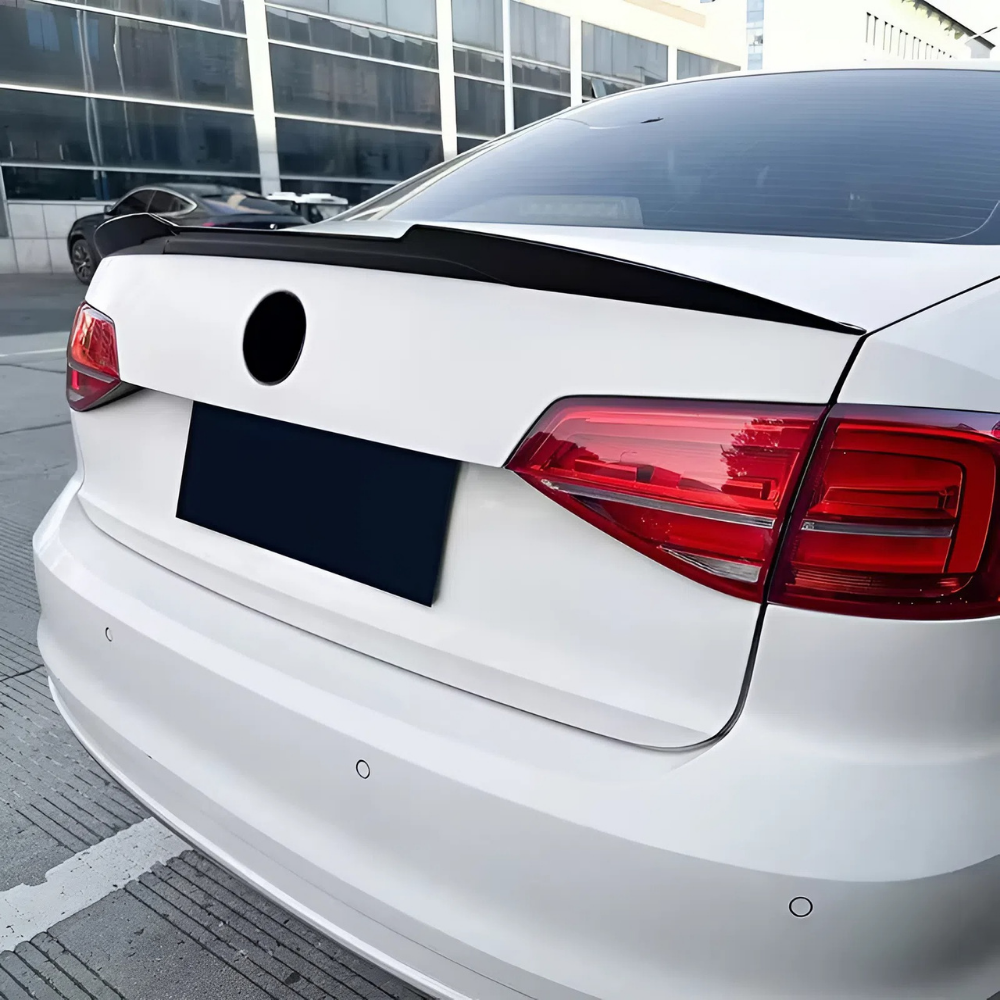 For Jetta MK6 M4 Style Rear Spoiler 2012-2018 Piano Glossy Black ABS Plastic Sport Trunk Lip Wing Exterior Accessory