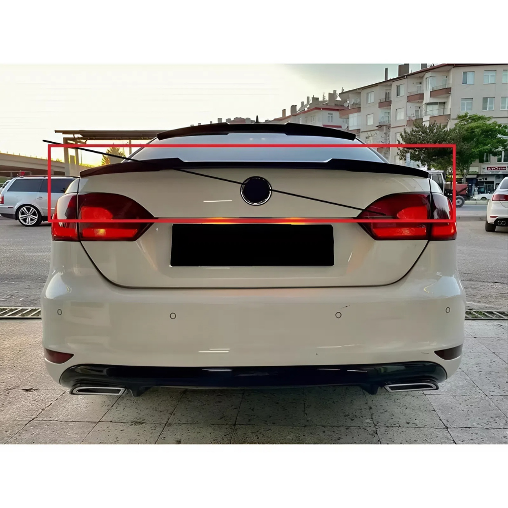 For Jetta MK6 M4 Style Rear Spoiler 2012-2018 Piano Glossy Black ABS Plastic Sport Trunk Lip Wing Exterior Accessory