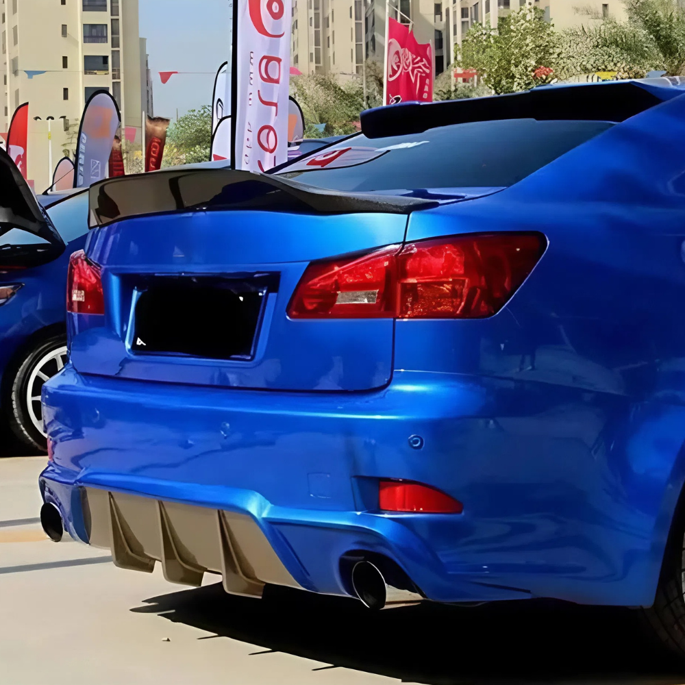For Lexus IS250 IS350 R Style Rear Spoiler 2006-2012 Piano Glossy Black ABS Plastic Sport Trunk Lip Wing Exterior Accessory
